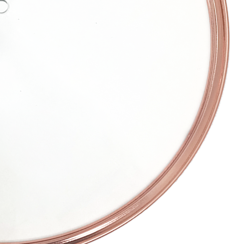 Rose Gold Rim G Type Tempered Glass Lid