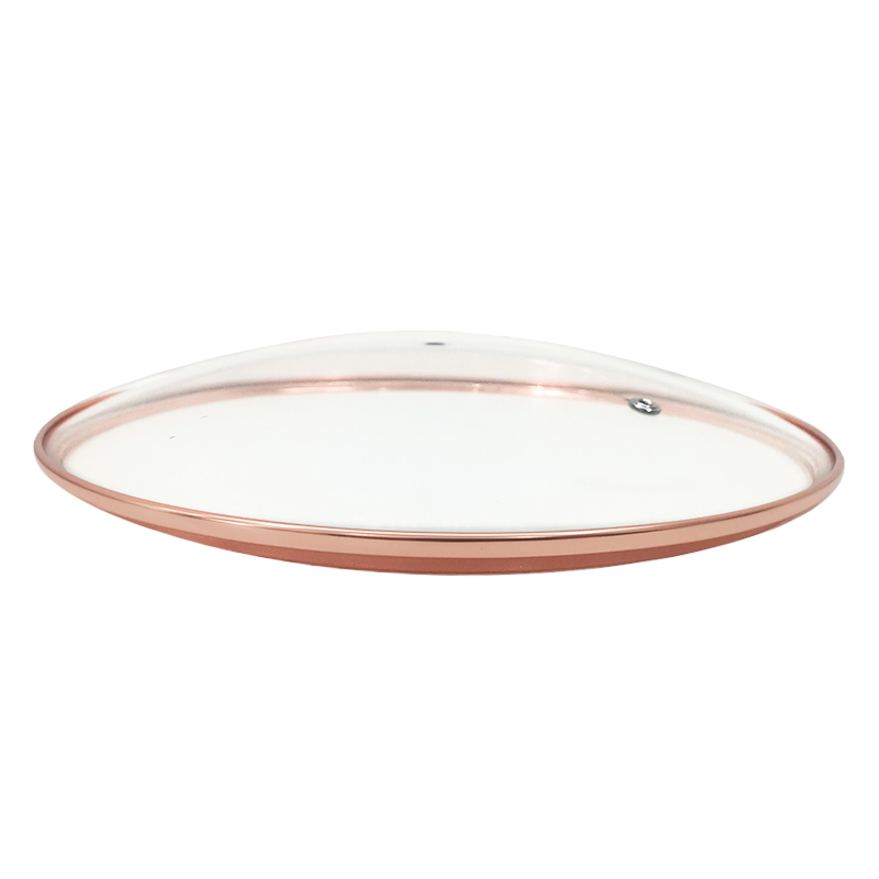 Rose Gold Rim G Type Tempered Glass Lid