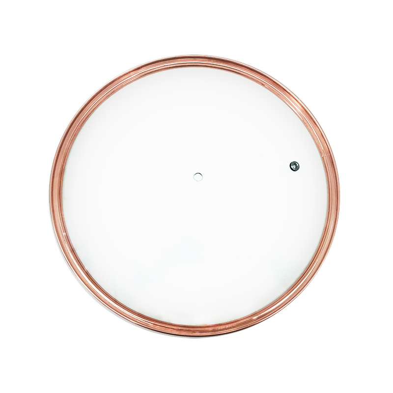 Rose Gold Rim G Type Tempered Glass Lid