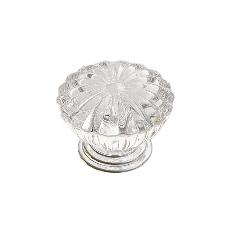 Crystal knob for glass lid