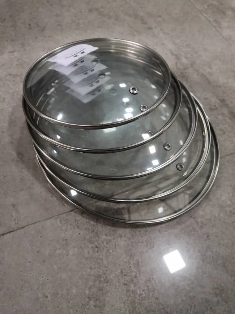 Export to South America G type glass lids, 16-24cm, 5 pieces per set