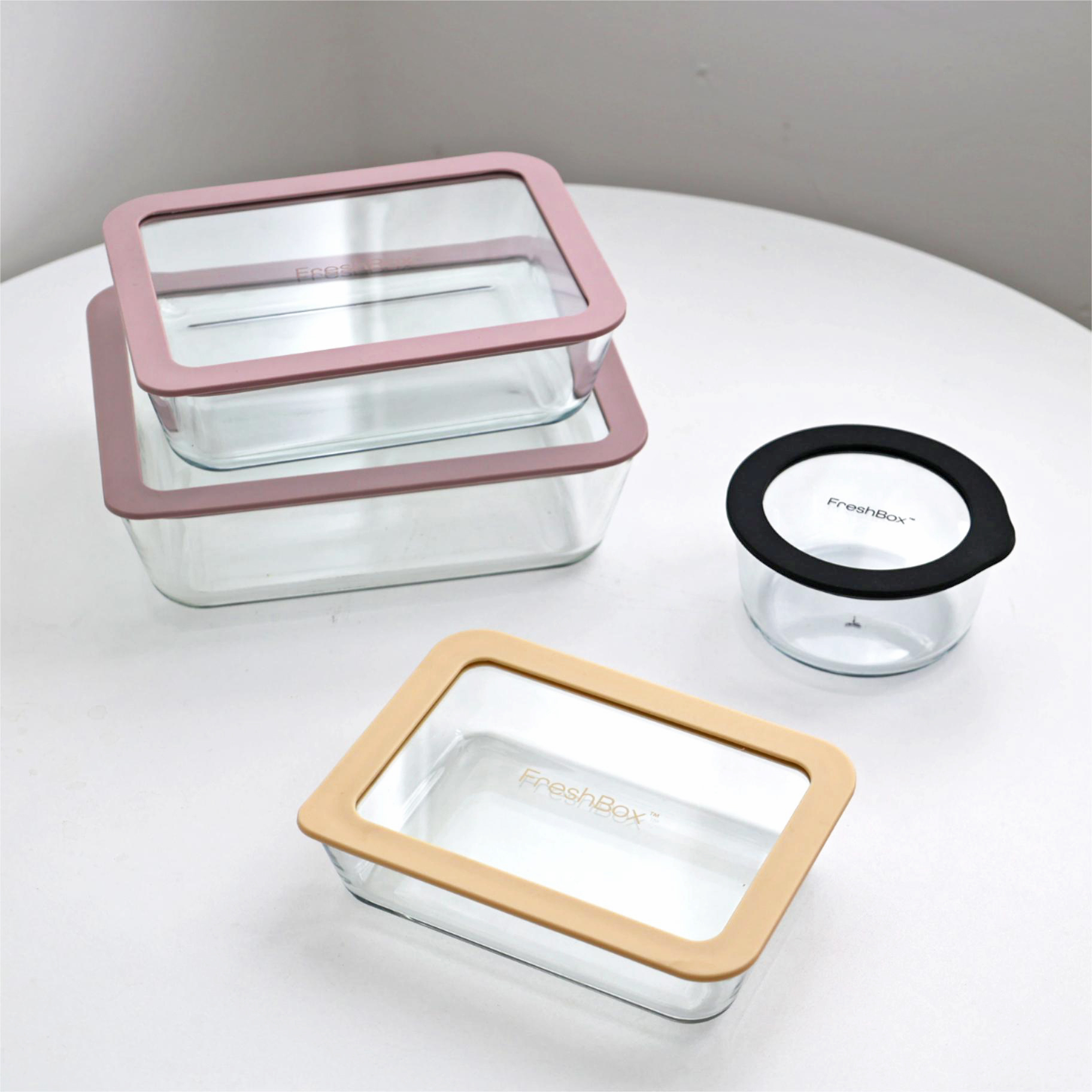 Round Square Silicone-sealed Tempered Glass Lid