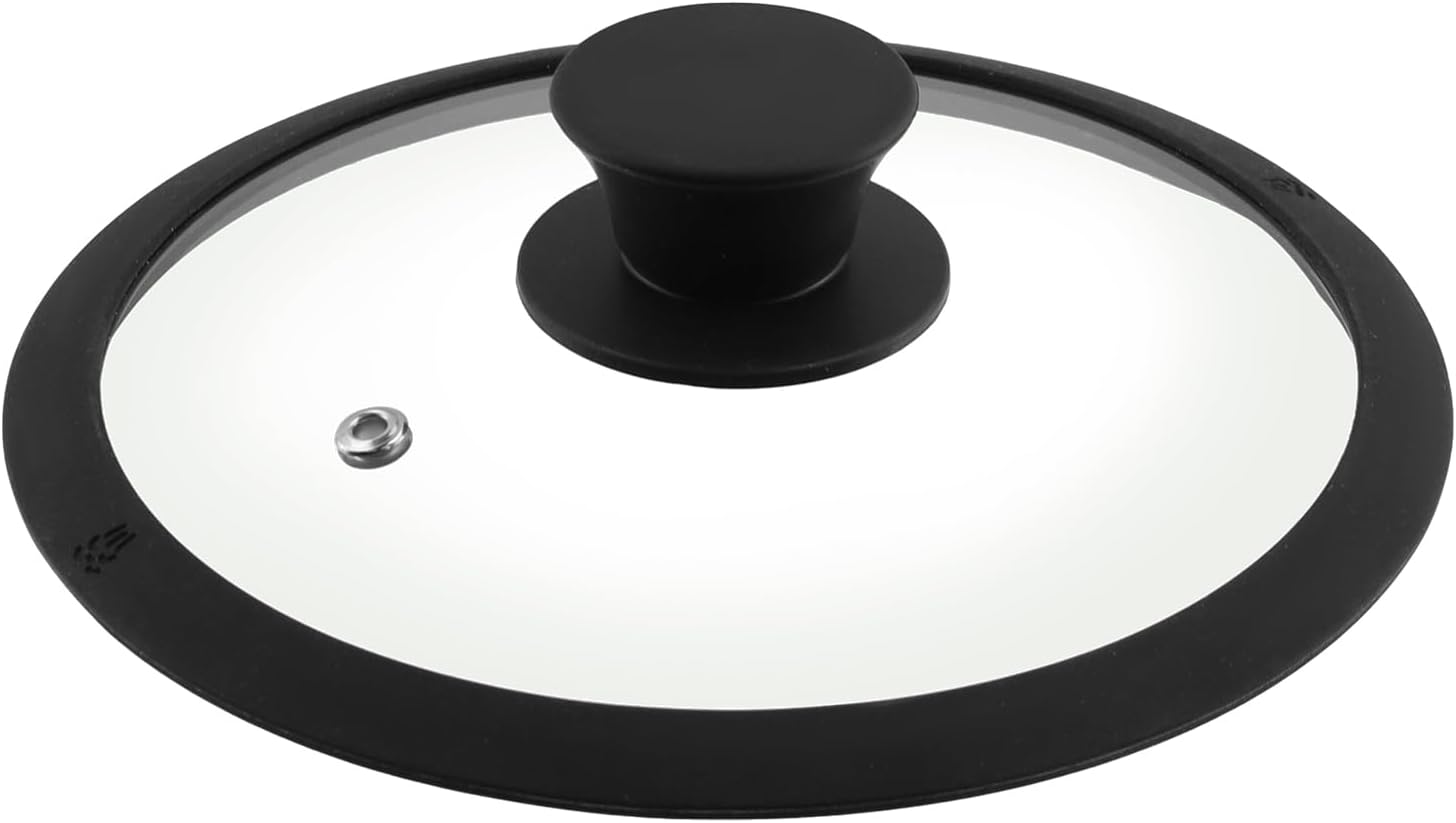 Silicone Rim Tempered Glass Lid
