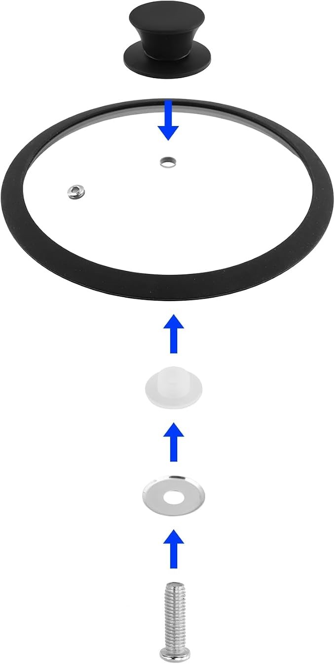 Silicone Rim Tempered Glass Lid
