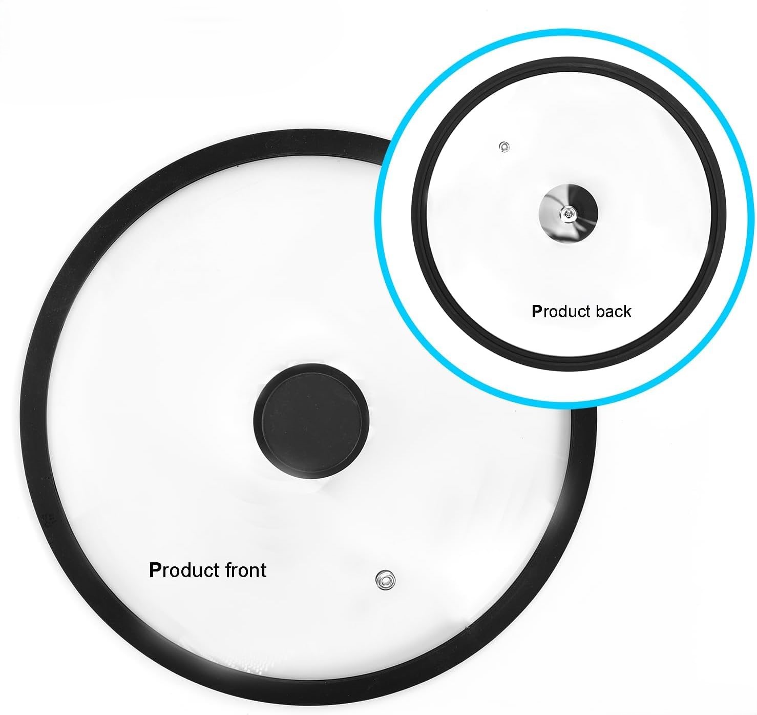 Silicone Rim Tempered Glass Lid