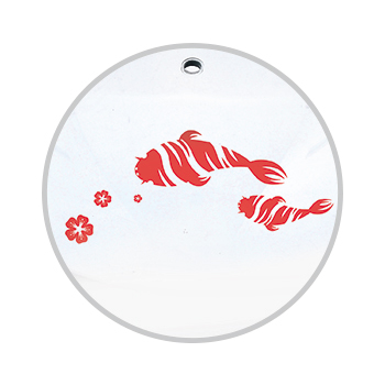 Glass lid with silk printing