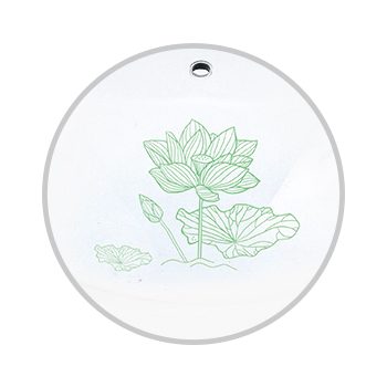 Glass lid with silk printing